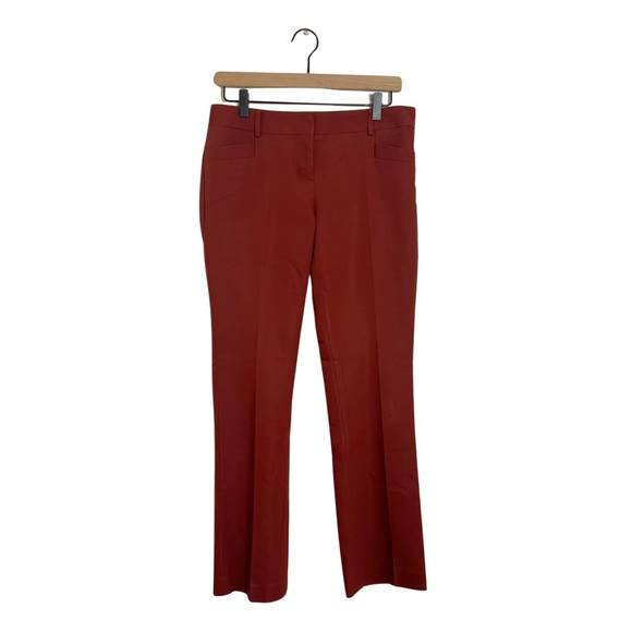 Express Columnist Rust Brown Career Pants Size 4 Corpcore Mid Rise Dressy Chic - Picture 1 of 11